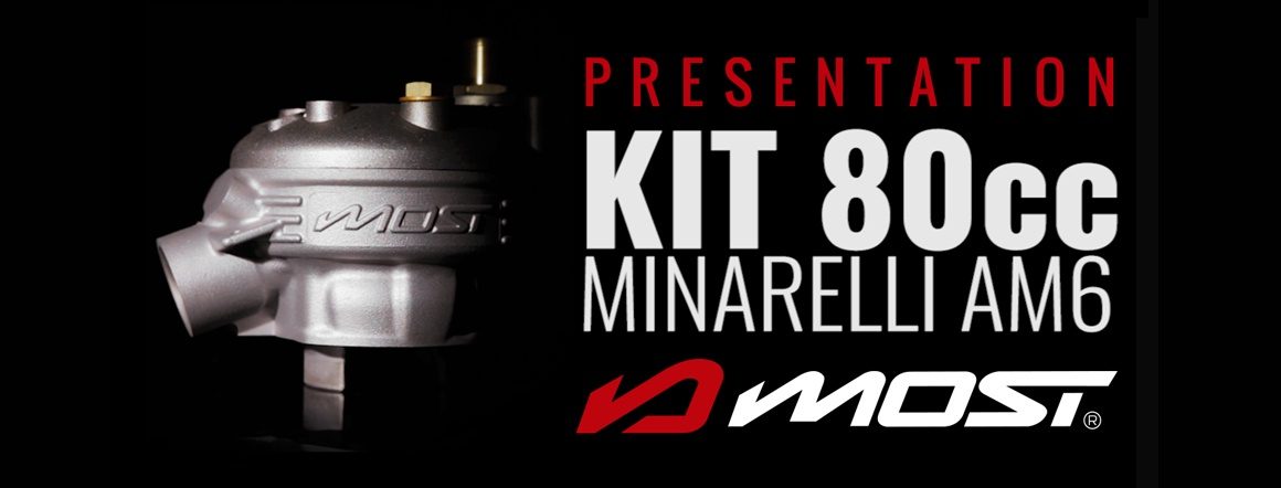 Image de présentation du kit cylindre 80cc MOST Racing pour moto à moteur Minarelli AM6