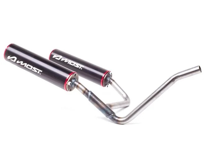 Tube de fuite double sortie avec silencieux Most Rieju MRT